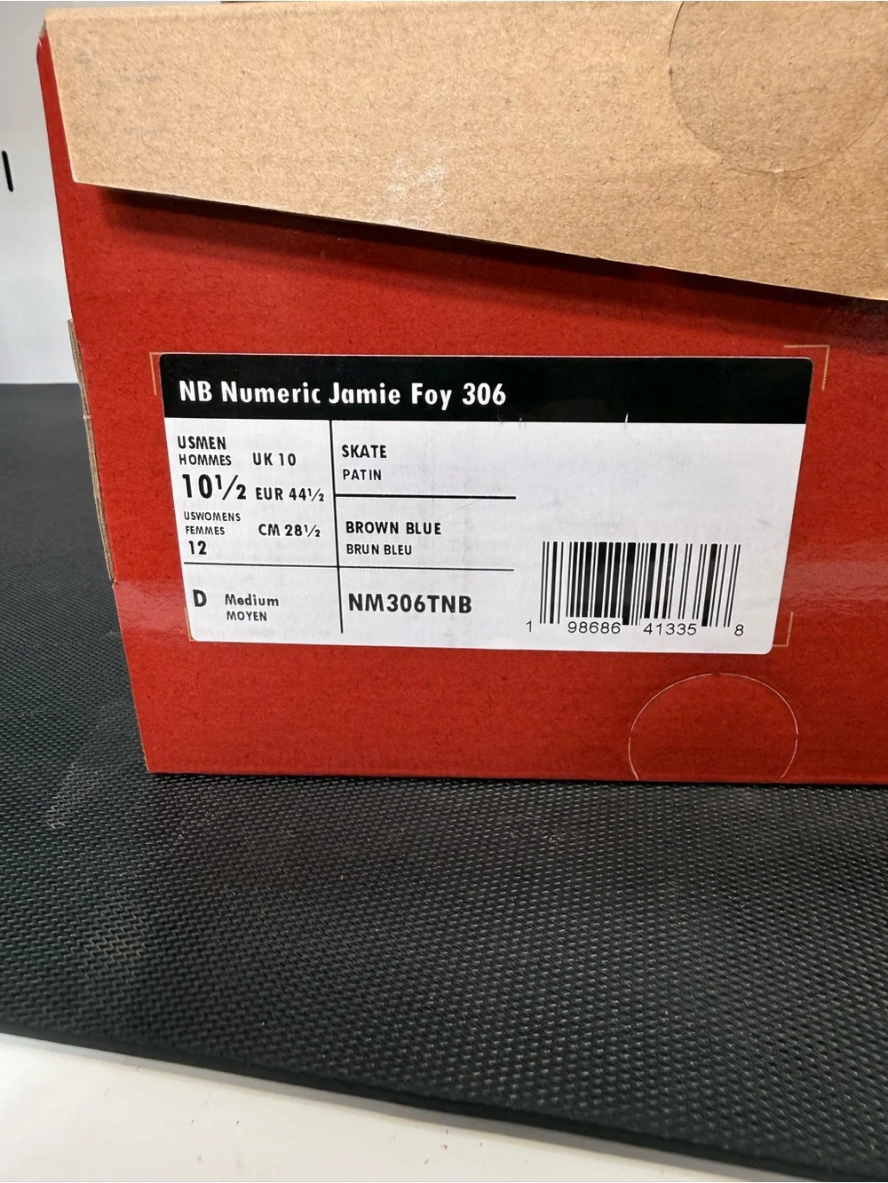 New Balance Numeric 306 Men’s White and Gum Skate Sneakers
